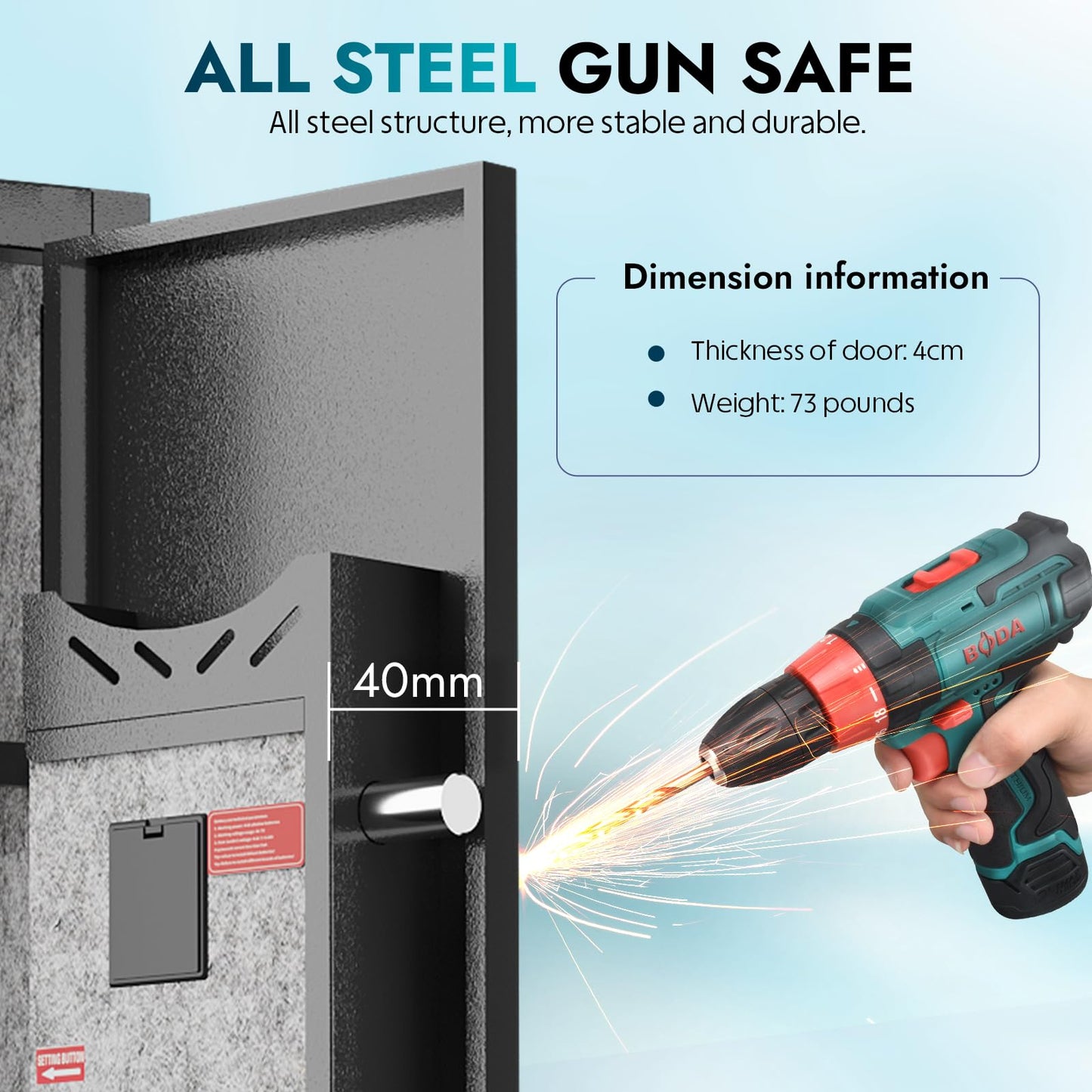 Karini 5 Rifle Gun Safes Gun Safe for Rifle and Pistols Quick Access Rifle Safe for Home Assembled Gun Cabinets for Rifles and Shotguns Long Gun Safe Clearance Gun Locker with Adjustable Shelf