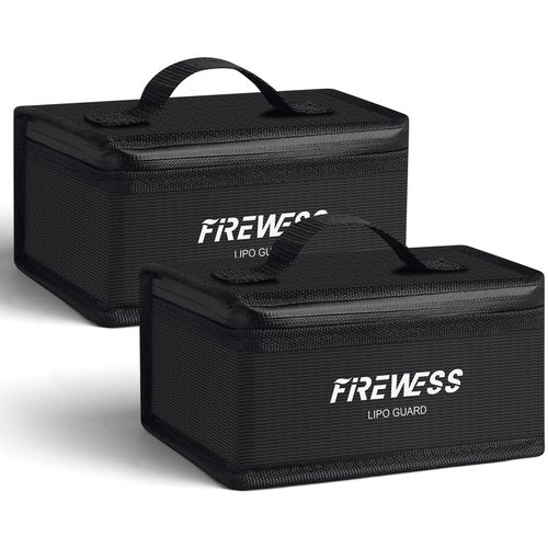 2pack Lipo Battery Safe Bag, Fireproof Explosionproof Safe Pouch, Large Capacity Battery Guard for Charge and Storage