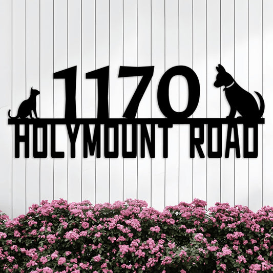 Custom Dog Mailbox Number,Personalized Cat House Numbers for Outside,Funny Address Numbers for Houses,Metal House Number,Address Signs for Houses,Custom Signs Outdoor Metal,Birthday Gifts