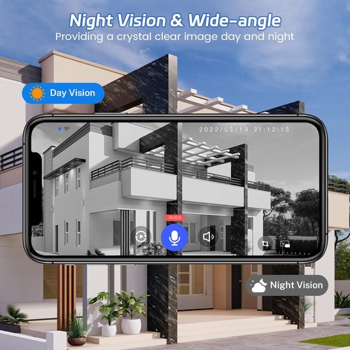Guggre 1080P Video Doorbell Camera, Smart Human Detection, Cloud Storage, Chime Included, Live View, 2-Way Audio, IR Night Vision, Battery Powered, Indoor/Outdoor Surveillance