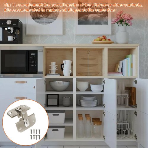 Adjustable Concealed Pie Cut Corner Cabinet Hinge, Lazy Susan Hinges for Cabinet Door, Replacement for Mepla SSP 17, 19 and 21 Series Hinges