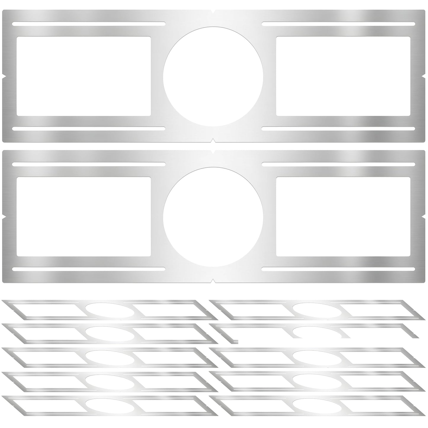New Construction Mounting Plate, 6 Inch, LED Recessed Lighting Housing Kits, Flat Steel Rough in Bracket Fixture for LED Light Bar, 12PC Shallow Recessed Lighting Housing Plate
