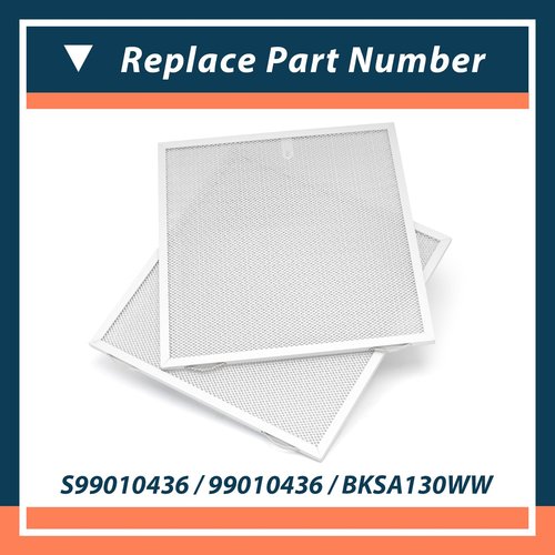 Lisnhlin 2 Packs S99010436 12.84 x 13.69 x 0.38 In Range Hood Grease Filter Replacement for Broan for Nutone AHSA130 BKSA130 TEN130 TEN136 Series Replace 99010436 BKSA130WW Aluminum Washable Parts