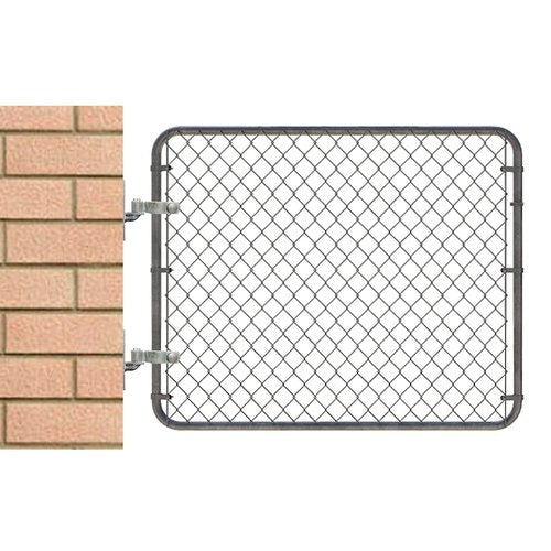 Aiwaiufu 2 Pcs Chain Link Fence Gate Post Hinge for Outside Diameter Post/Pipe, Pressed Steel Post Hinge (2-3/8")