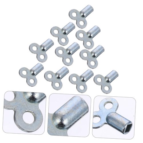 TEHAUX 10Pcs Square Radiator Keys for Plumbing Bleeding Durable Air Valve Tool for Gas Boiler and Baseboard Heating Systems Compact and Easy to Store