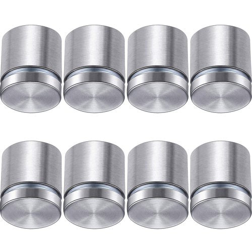 Pelopy 8 Pcs Sign Standoff Screws Advertising Screws Stainless Steel Wall Standoff Mounts Glass Acrylic Nail(1 x 1 Inch)