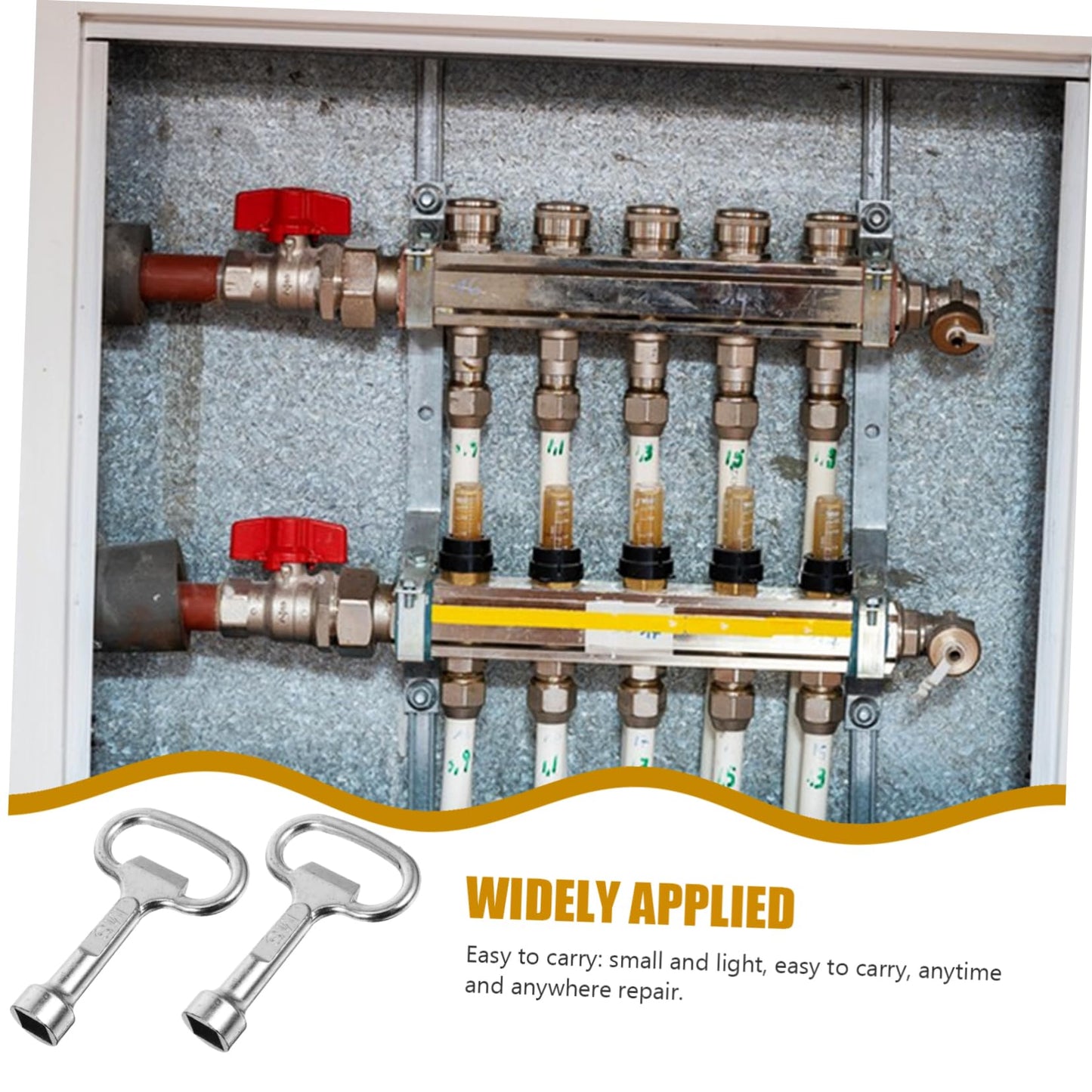 NUOBESTY 4Pcs Multi Purpose Faucet Wrench Tool Compact Metal Key for Water Valve Spigot and Bathroom Repairs Utility for and Installations