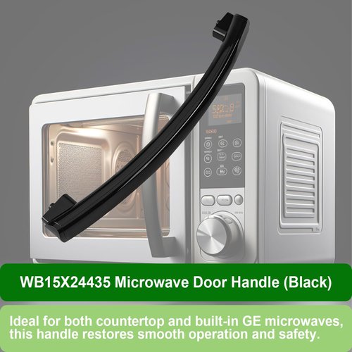 WB15X24435 Microwave Door Handle (Black),Compatible with GE Microwave Handle Replacement for AP5957851,PS10065137,EAP10065137,WB15X10216-Fits HVM1540LM2CS,JVM2010DS1WW,JVM1810DS1BB