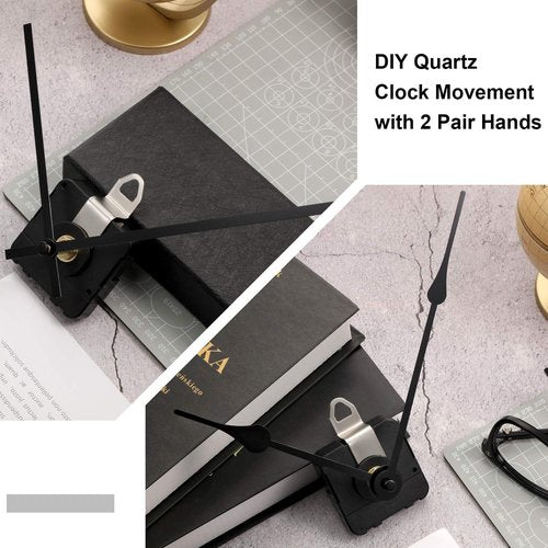 Hicarer Clock Movement Mechanism High Torque Long Shaft Clock Replacement Wall Mechanism Hands Quartzs DIY Repair Parts Motor Replacement with 2 Pairs of Hands