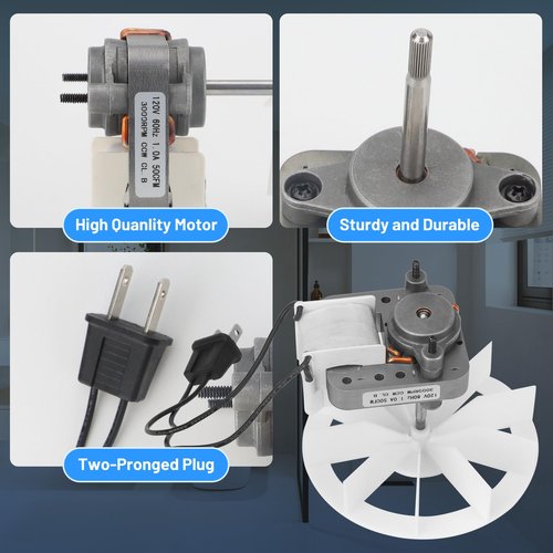 PANDEELS BP27 S97012038 Bathroom Vent Exhaust Fan Motor and Wheel for Broan NuTone 97012038 659 662 663 668 678 688 Fan Motor 120V 3000RPM 60HZ 0.29A