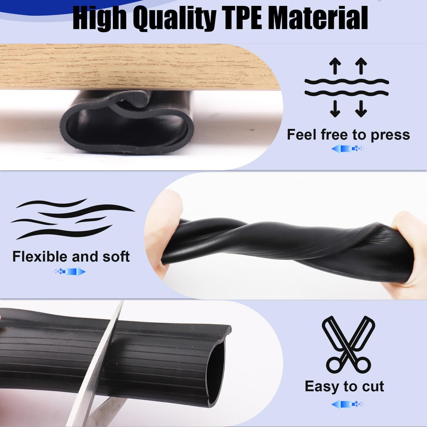 Symyda Garage Door Seal P Bulb – 16.8Ft Flexible Weatherproof TPE Seal for Drafts, Noise Reduction and Saves Energy, Easy DIY Installation, Temperature Resistant, Fits Single Channel Garage Door