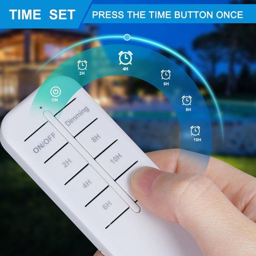 SMY Lighting 65W LED Lights Dimmer with RF Remote Controller and Timer Input AC/DC 12V Dimmer Waterproof IP67 for Low Voltage Lights