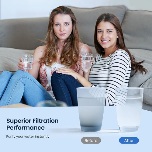 GLACIER FRESH Replacement for RPWFE, RPWF (Built-in CHIP) Refrigerator Water Filter, Compatible with GFE28GYNFS, GFE28GELDS, PFE28KELDS, PFE28KYNFS, GFD28GELDS, PWE23KELDS, PWE23KMKES, 1 Pack