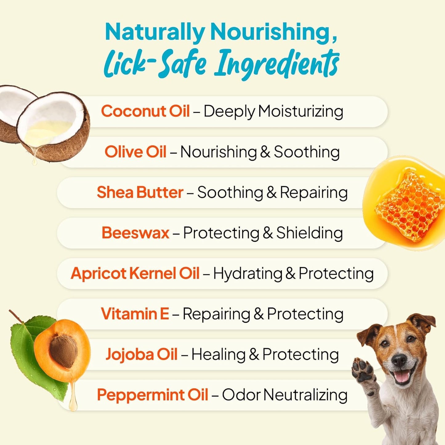 Steady Paws 3-in-1 Paw Balm for Dogs - Protects & Improves Natural Dog Foot Pad Traction, Lick-Safe Moisturizer & Soother, Fast-Absorbing Paw Wax w/Non-Greasy Formula & Natural Ingredients - 1.69oz