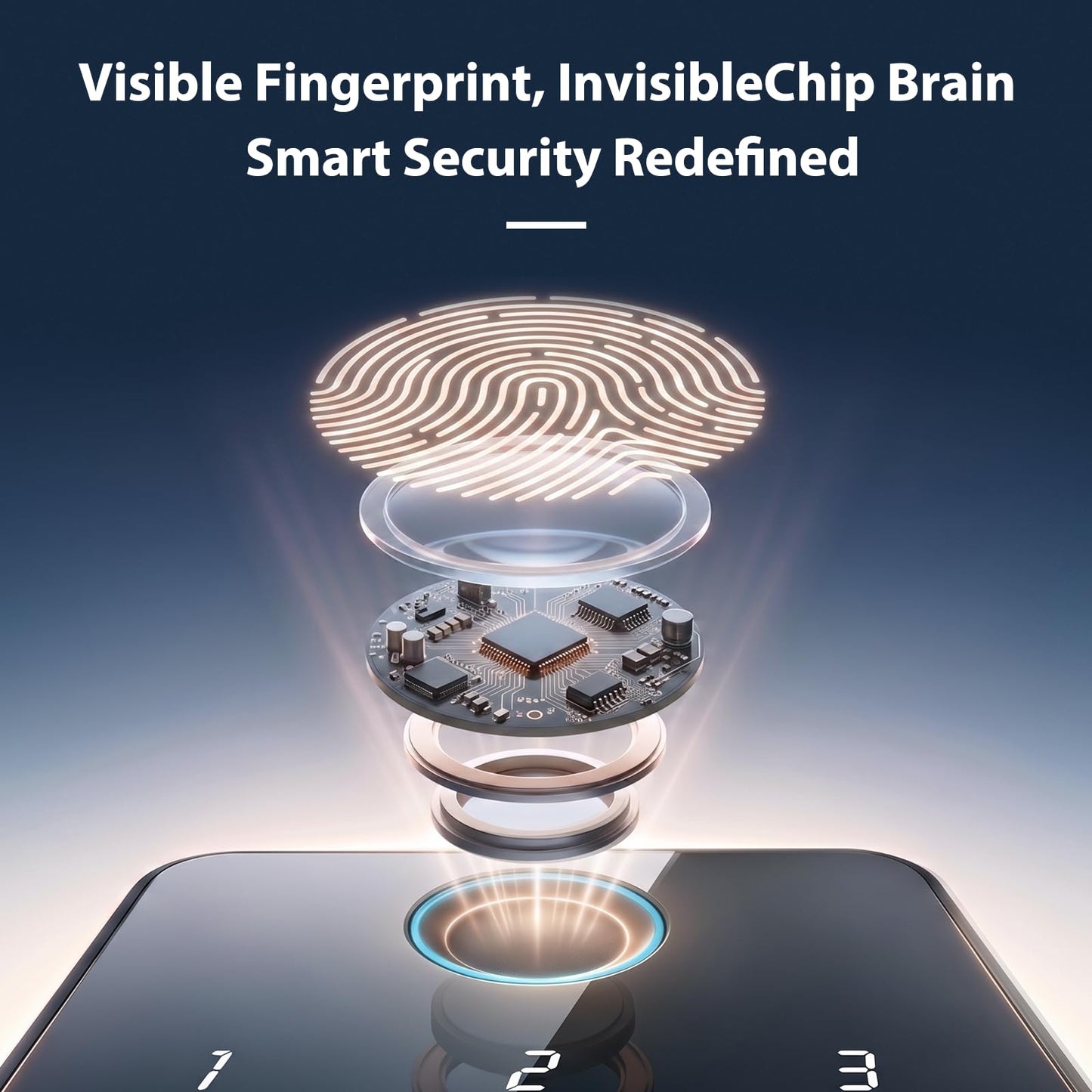 Smart Lock with Handles, Fingerprint Door Lock App Control, Keyless Entry Door Lock Set, Electronic Digital Keypad Deadbolt, Auto & One Touch Lock, Easy Installation, IP54
