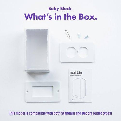 Award Winning Childproof Electrical Outlet Lock Box | Phone Charger Lock Wall Outlet Covers Box | Outlet Covers Baby Proofing | Plug Cover | Baby Outlet Covers | Child Safety