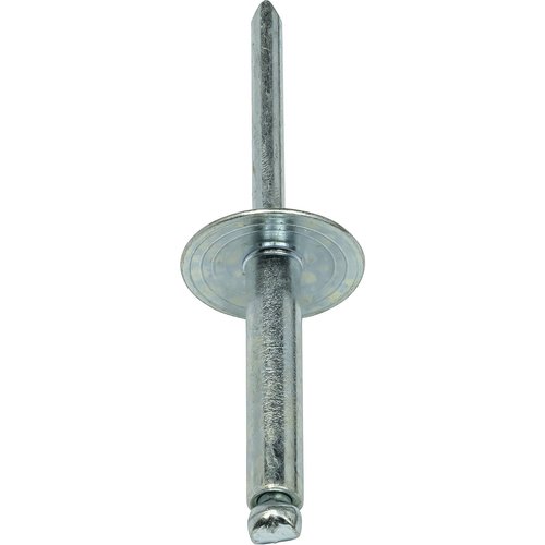 Fastenere Large Flange Pop Rivets - 1/4" x 3/4" (25 pcs) Heavy Duty, Open-End, Stainless Steel, Corrosion-Resistant, High Tensile & Shear Strength, 8-12 Gap .626" - .750"