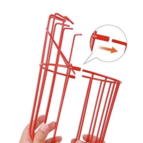 BTSEURY Fruit Picker Basket, Detachable Fruit Harvester, Prevent Multifunctional Fruit Picker Tool, Fruit Harvester Attachment for 3cm Diameter Pipe (Red)