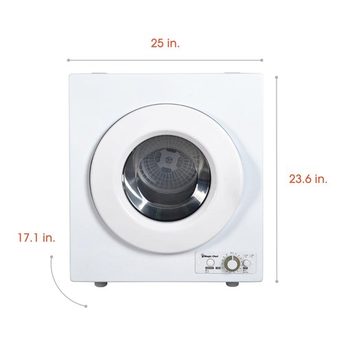 Magic Chef 2.6 Cu. Ft. Compact Electric Dryer, Portable Clothes Dryer is Perfect for Home or Apartment, White