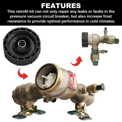 800M4 1" Pressure Vacuum Breaker Vent Float Kit Replacement for Watts Freeze Resistant Retrofit Kit (All-inclusive)