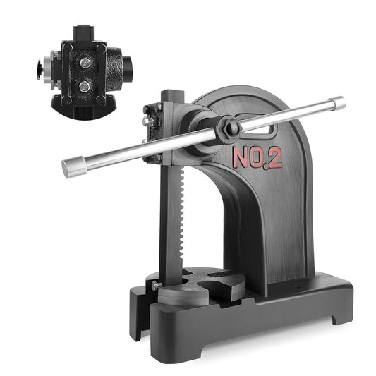 2 Ton Black Arbor Press‌, ‌Manual Arbor Presses‌ With 8.5" Height & 57.3 Lbs, Cast Iron ‌Manual Desktop Arbor Press‌ For Stamping/Bending
