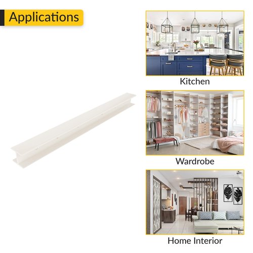 Brixwell QILD-007 H Channel Shelf Connector White Finish
