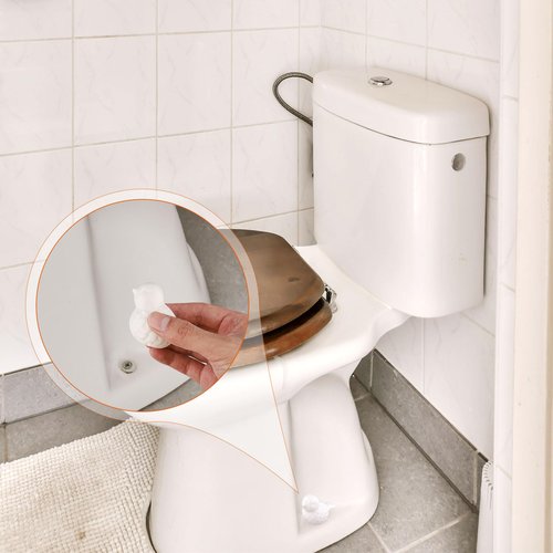 2pcs Ceramic Toilet Bolt Covers, Ceramic Cute Bird Covers Toilet Bolts Toilet Bolt Caps Easy installation Set for Bathroom Decor