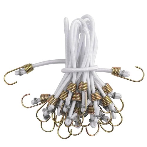 15pcs Elastic Rope Fixed Rope Tent Assembly Outdoor Accessories Strap Rope Binding Rope Hook Bungee Jump Rope, Used for Fixing Asphalt, Luggage Rack, Camping Indoor and Outdoor Activities