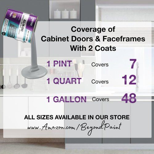 Beyond Paint Furniture, Cabinets and More All-in-one Refinishing Paint Gallon, No Stripping, Sanding or Priming Needed, Bright White, 3.79 Litre (BP24)