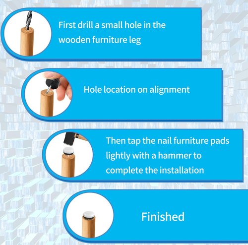 Qjaiune 40 PCS Nail in Furniture Glides 18mm Nylon Chair Glides for Wood Floors, Plastic Table Leg Protectors Chair Feet Sliders, Plastic Table Legs Tack on Furniture Pads for Hardwood Floors (Brown)
