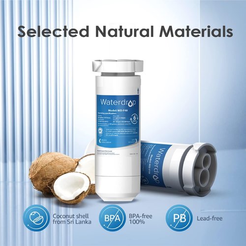 Waterdrop XWF Replacement for GE® XWF Refrigerator, GE® XWF Water Filter, WR17X30702, 3 Filters（Not XWFE®)