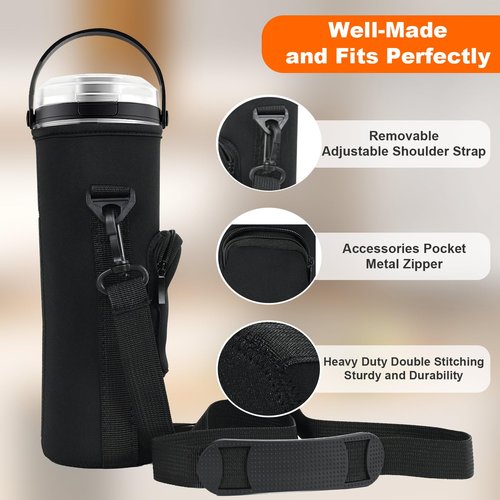 Storage Bag for Ninja Portable Blender Dust Cover Sleeve with Adjustable Shoulder for Ninja BC151NV/BC51NV/BC151BK/BC151CR/BC151EM/ BC151PR/BC151WH/BC155PS Blast Portable Blender (Black)