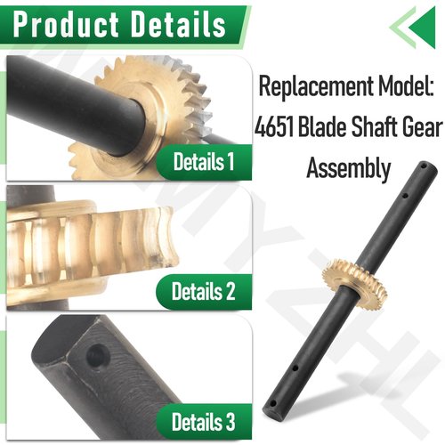 4651 Replacement Tiller Shaft Tine Assembly for Earthquake, Hon-da FG100 & Powermate PCV43 Tiller Cultivator
