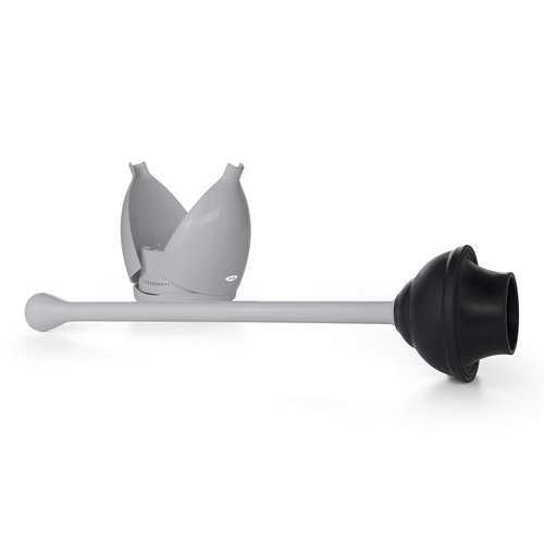 OXO Good Grips Toilet Plunger with Holder - Gray 6.3 x 24