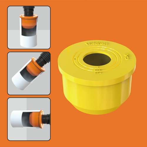 YMS Washing Machine Drain Outlet Plug, Silicone Sealing Plug for 1" ~ 1 1/2" Inlet Pipe, Durable & Easy to Install, Sewer Seal Coupler for Washing Machine Box (2" Outlet)