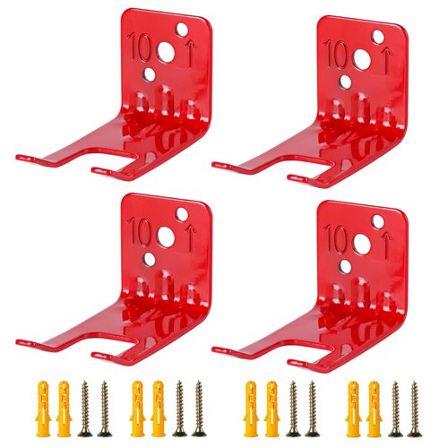 Fire Extinguisher Mounts & Brackets,4 Pack Fire Extinguisher Brackets and Holders, Fire Extinguisher Wall Hook Holder Hanger for 5-10 lb fire Extinguisher Mount