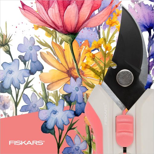 Fiskars Floral Pruning Shears - Plant Cutting Scissors/Garden Clippers For Deadheading and Working with Flowers - Spring Bloom