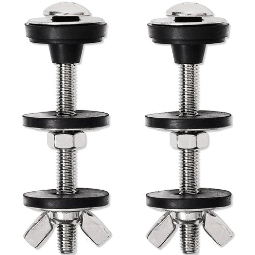 Qicrdvi 2PCS M6 Universal Toilet Tank to Bowl Bolts Kit, Heavy Duty Stainless Steel Toilet Seat Bolts, Easy to Install