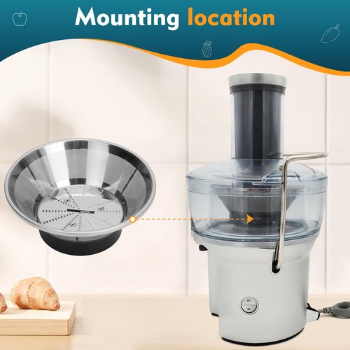 Drkerr BR-1 Mesh Filter Basket Compatible with Models JE95XL, JE98XL, BJE200XL Juicers, without motor coupling, SP0010662 Blender Basket Assembly - Ready to Use Mesh Bowl, Blade and Base