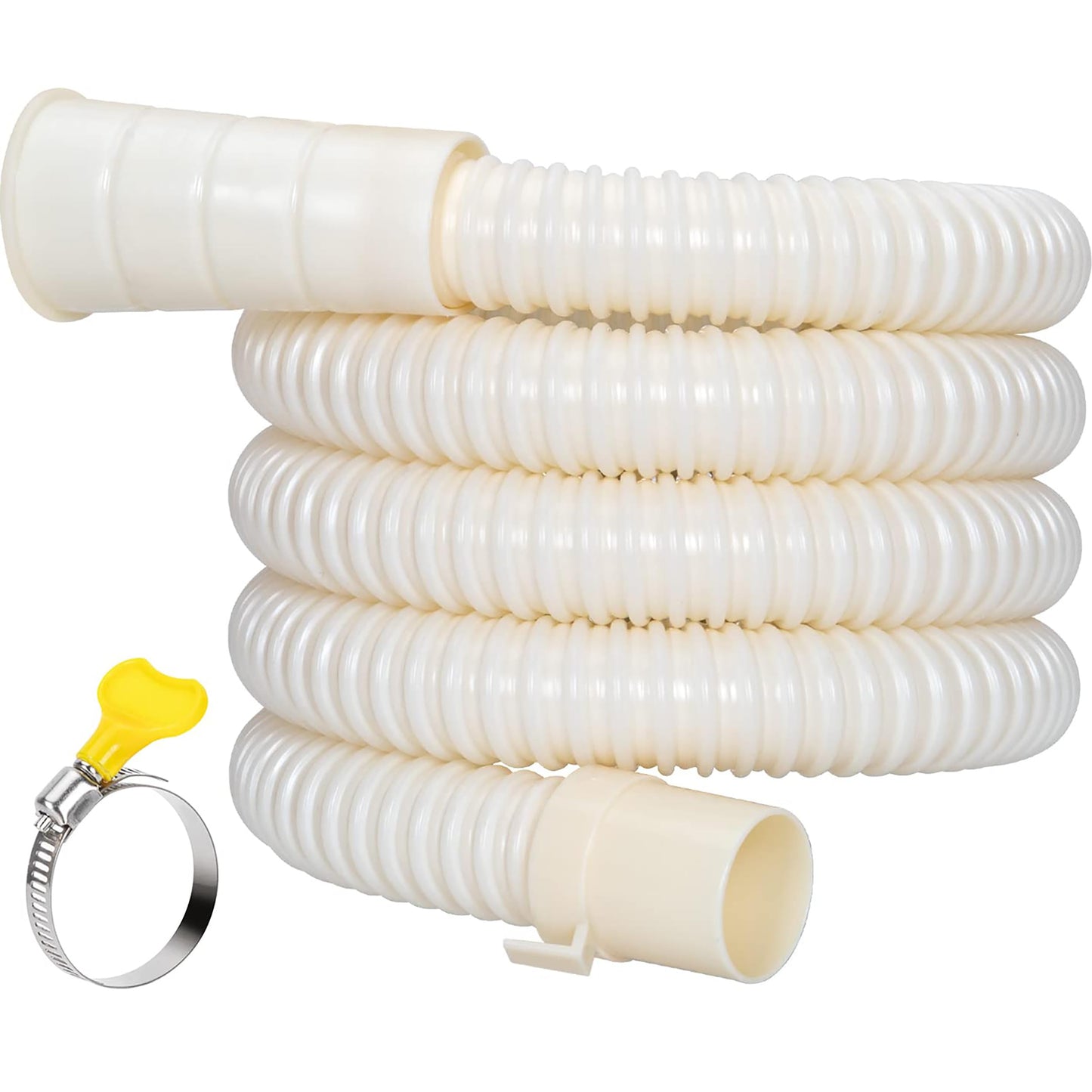 MyLifeUNIT Washing Machine Drain Hose Extension Kit, Universal Washer Drain Hose Replacement Parts Fit for 1-1/4", 1-1/3", 1-1/2", 1-2/3" Outlet Diameters with 1 Clamp, 6.9 Feet