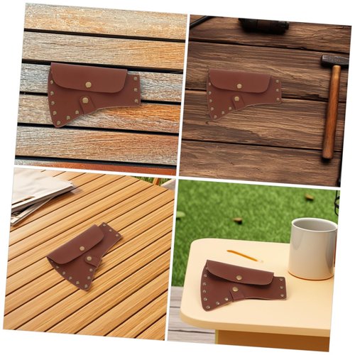 CAXUSD Portable PU Axe Protector Sleeve for Outdoor Camping Hand Axe Cover with Safety Guard for Hiking and Woodworking