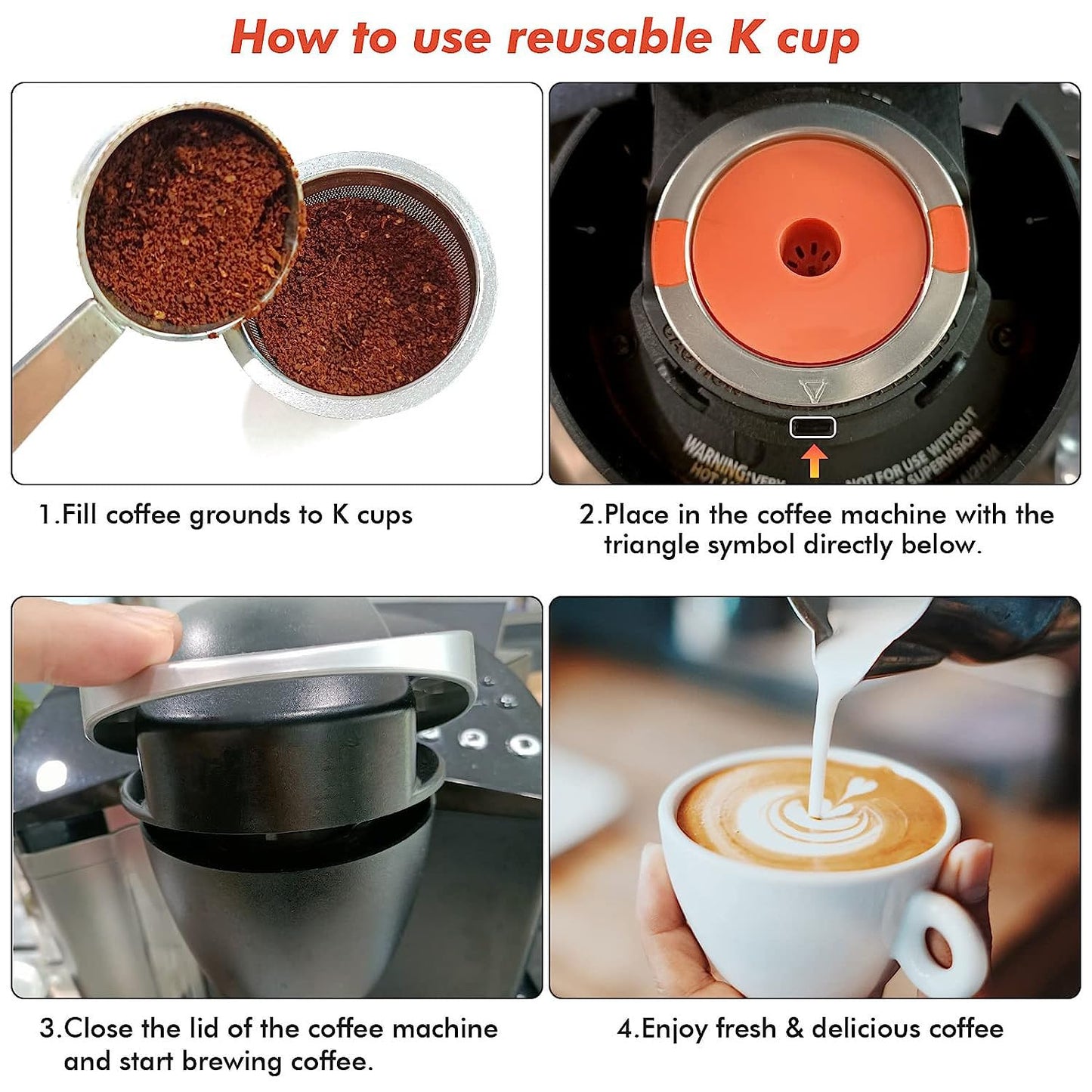 ACOFEM 2 Pack Reusable K Cups Pods for Keurig 1.0 & 2.0