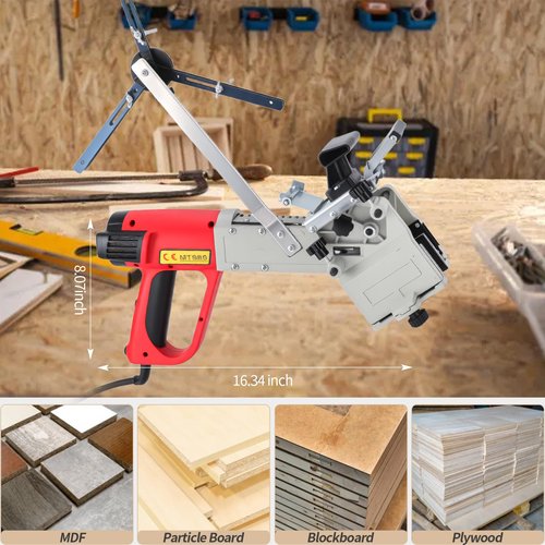 Helivivfy Edge Bander Woodworking Edge Banding Machine,110V Portable 2000W Edge Bander for Straight & Curved Edges, with Temperature Control