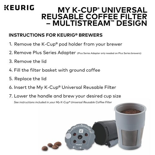 Keurig My K-Cup Universal Reusable Filter MultiStream Technology - Gray (Packaging May Vary)