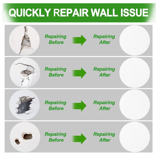 FixBuild Drywall Repair Kit, 13 Piece Aluminum Wall Repair Patch Kit, 2/4/6/8 inch Aluminum Drywall Patch, Quick Fix Plaster