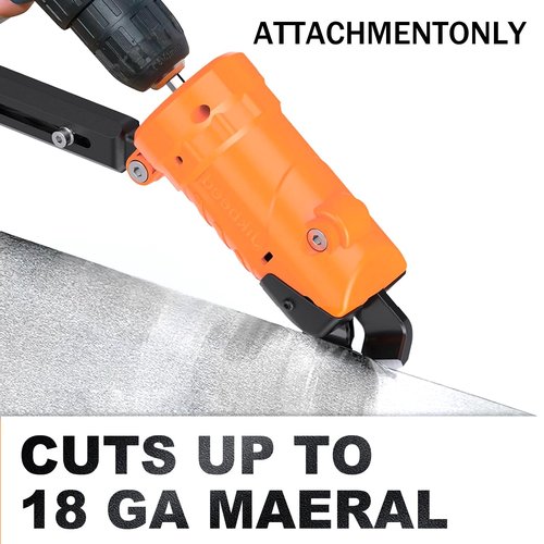 Jikbeed Sheet Metal Cutter Drill Attachment, Electric Drill Shears Attachment Cutter Nibbler, Metal Nibbler Drill Attachment, Compatible with Cordless Drills & Impact Drivers, Cuts 18GA Metal