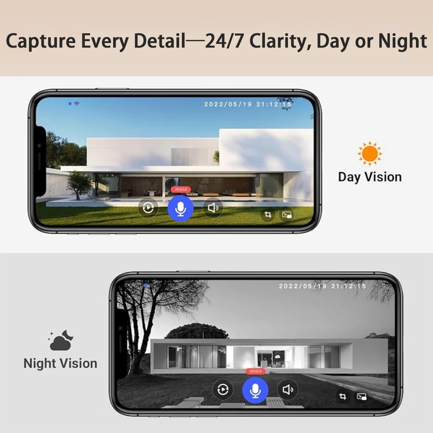 Safe Door Bell with Camera No Subscription, Safe Doorbell-The Smarter Way to Protect Your Home, Ai Human Detection, Live View, 2-Way Audio Included Chime, Monitor Indoors and Outdoors(T1/Black)