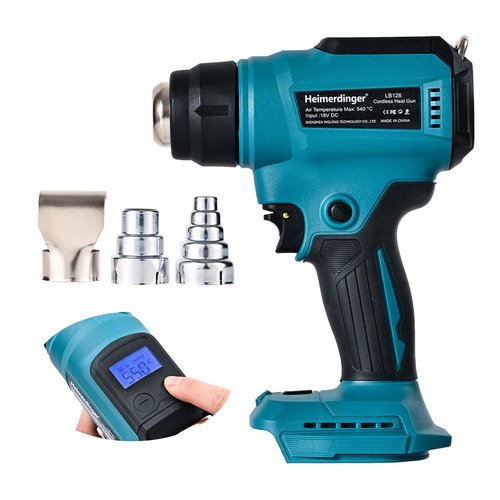 Cordless Heat Gun Compatible with Makita 18V Battery, Max 1202°F Heavy Duty Hot Air Gun with Overload Protection,Fast Heating for Crafting, Shrink Tubing,Vinyl Wrap