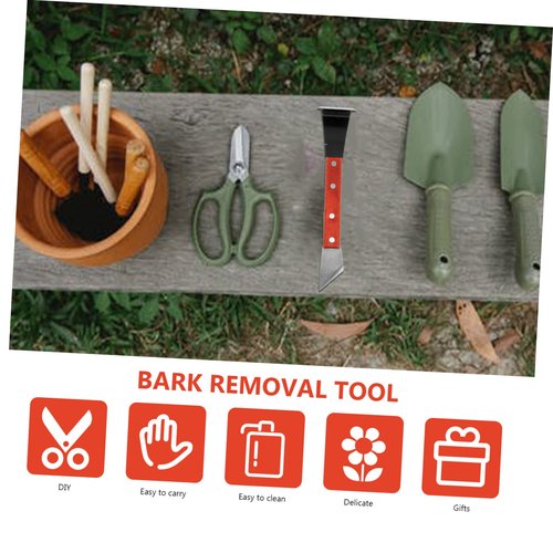 LIOOBO Bark Peeler Easy Tree Bark Cutters for Park Use Comfortable Wooden Handle for Gardening Random