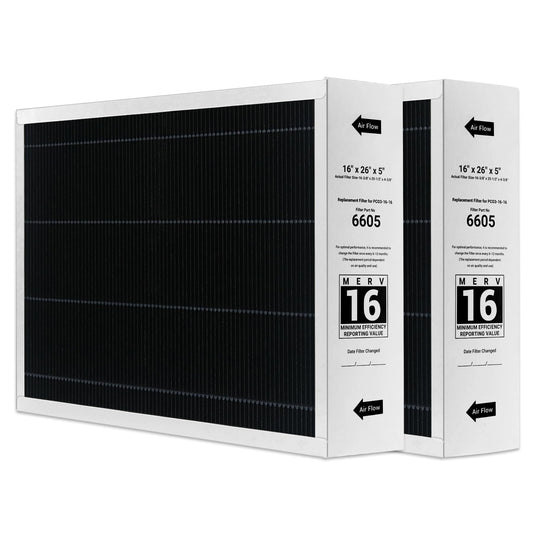 2 Pack 16x26x5 MERV 16 Replacement Filter,Replacement for Lennox 6605 Air Filter and Compatible with PureAir PCO3-16-16 Air Purifier